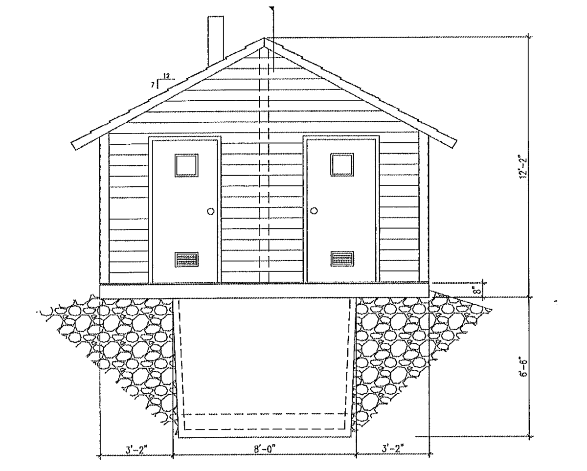 Floor plan for precast restrooms - side