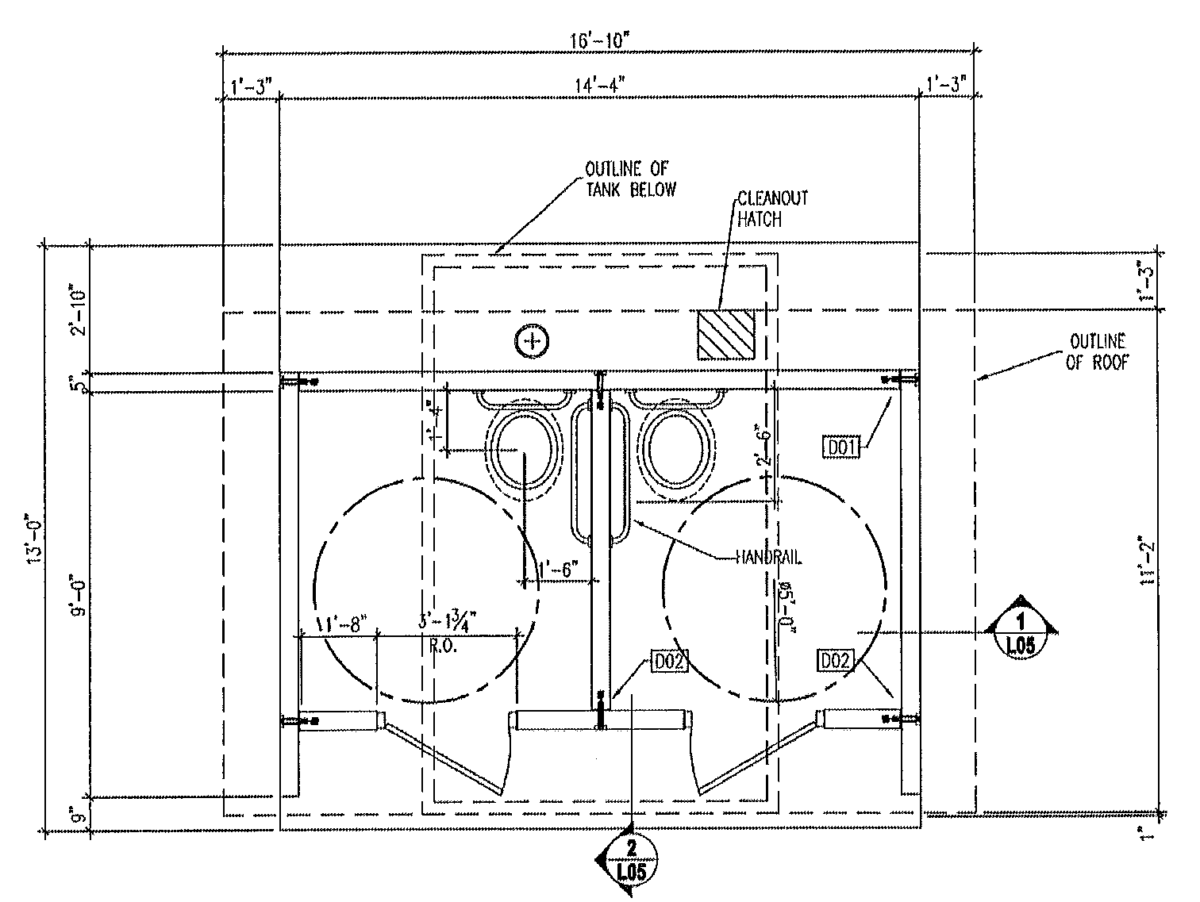 Floor plan for precast restrooms - top