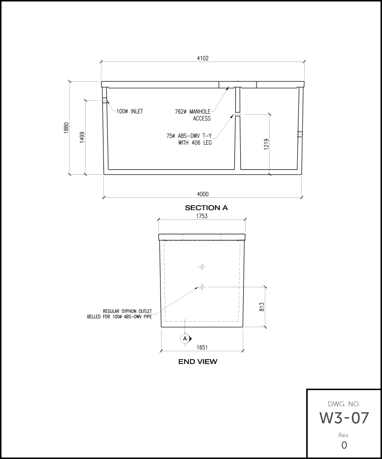 M 2000 Septic Tank schematic