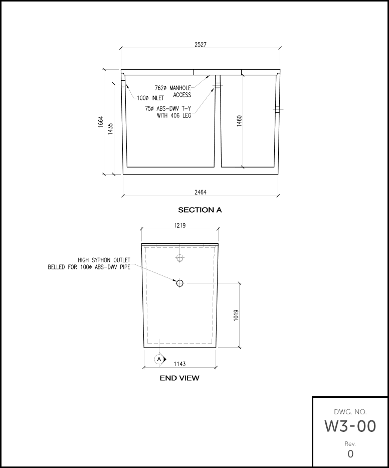 M-700 Septic Tank schematic