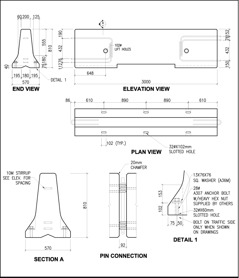 F-Shape Level 3 Barrier schematic