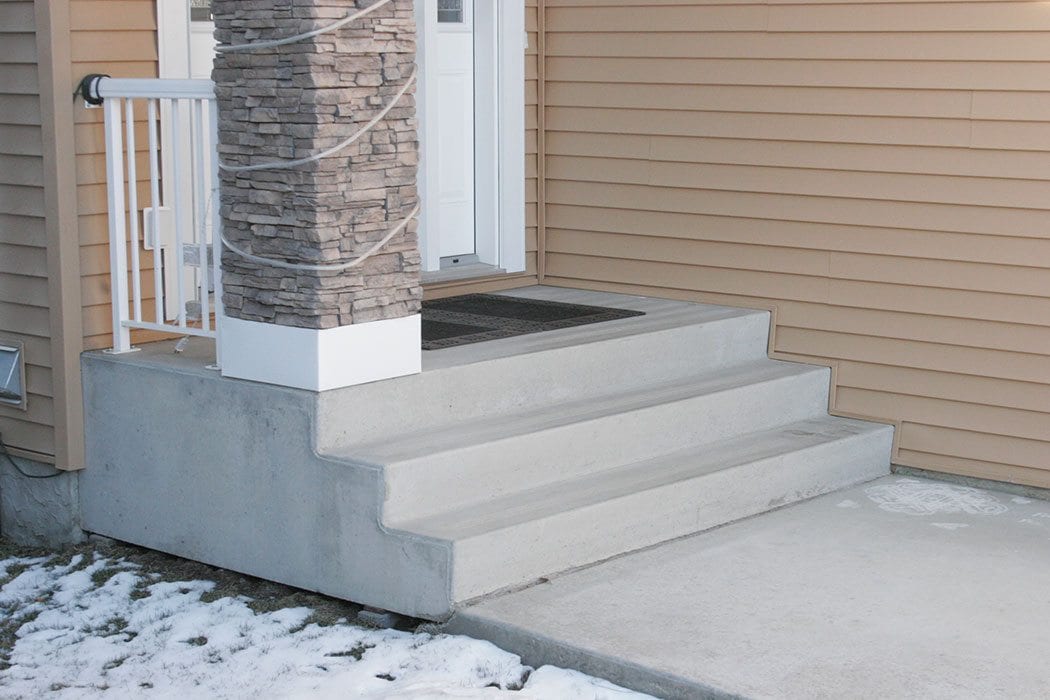 Precast Concrete Steps Westcon, Prefab Concrete Outdoor Stairs With Landing
